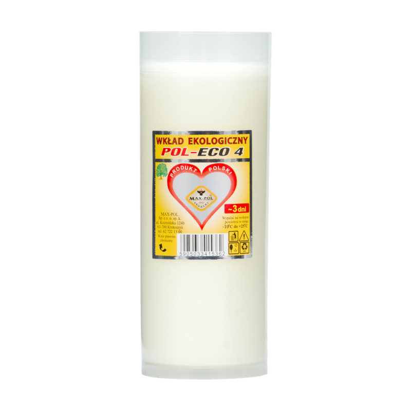 wkład do zniczy POL-ECO nr4.  3dni