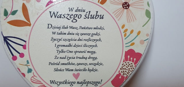 serce wiszące W DNIU WASZEGO ŚLUBU