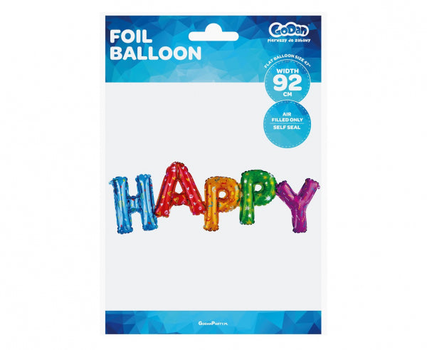 balon foliowy  napis HAPPY 92cm |  HS-NHP47