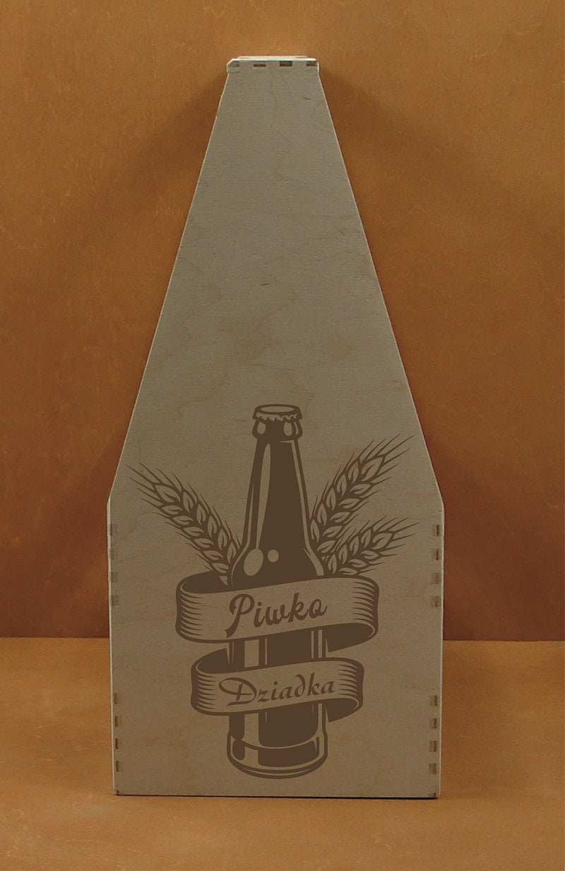 skrzynka na butelki Dla Dziadka transporter nosidełko /  37 x 23,5 x 16,5  cm   /  P1389