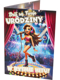 karta urodzinowa dla młodzieży - ustawiana (naklejki)  A URD-048