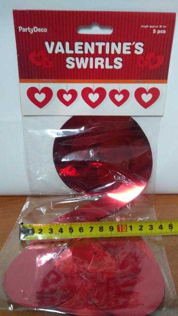 świderki 5szt SERCA CZERWONE 60cm SWID5