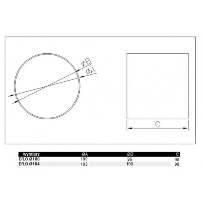 łącznik kanałów okrągłych D/ŁO 100 Dospel   007-0221