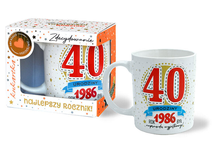 kubek premium Urodziny 40 cyfry roczniki Q 1072