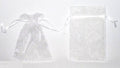 Torebka z materiału 10x8 cm białe   12 szt.   4662