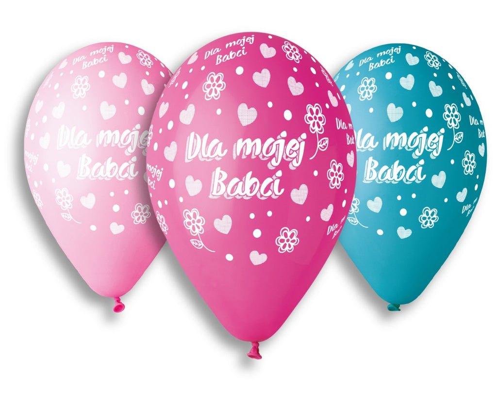 balon 5szt BABCIA 33cm gs120