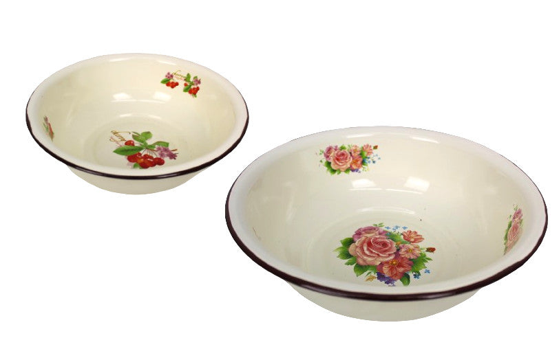 miska emaliowana 28 x 9cm KREMOWA AE-A1023