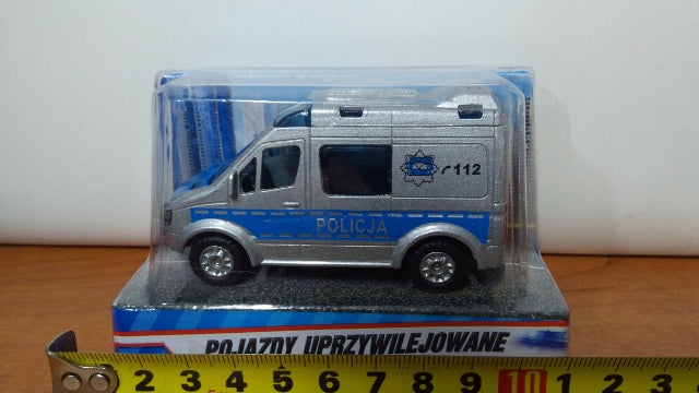 auto metalowe mini van POLICJA