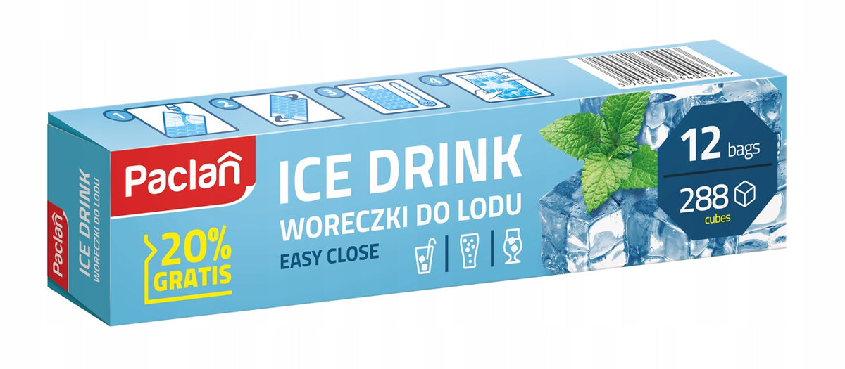 woreczki do kostek lodu 288szt. PACLAN KART 5457