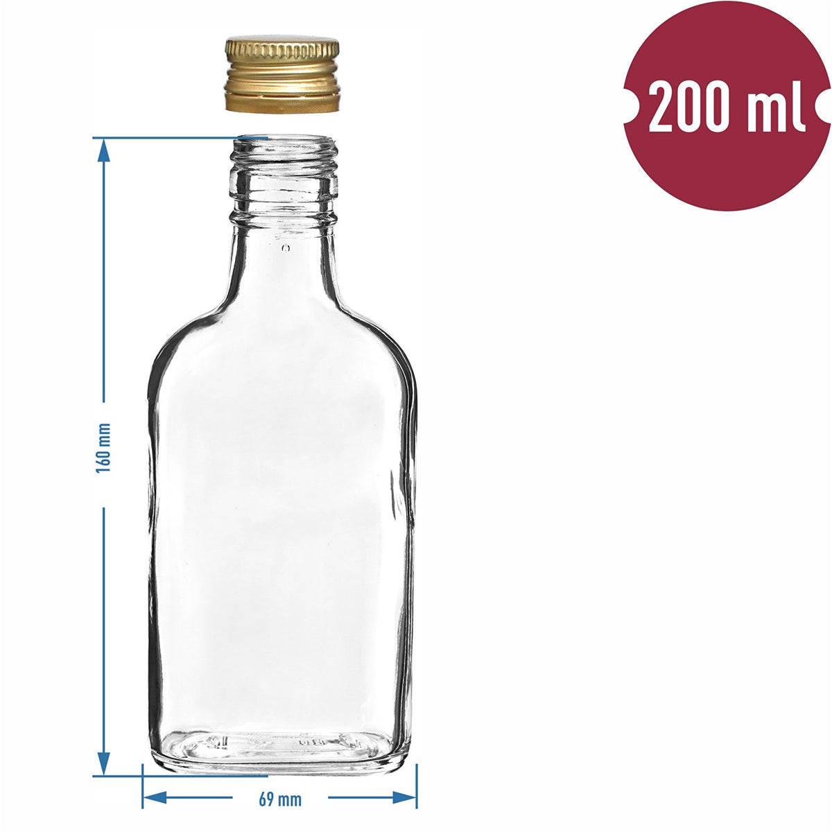 butelka piersiówka  200ml na wódkę 10szt. | 631410