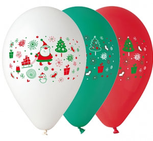 balony premium "Mikołaj  12" 5szt. GB/PG24