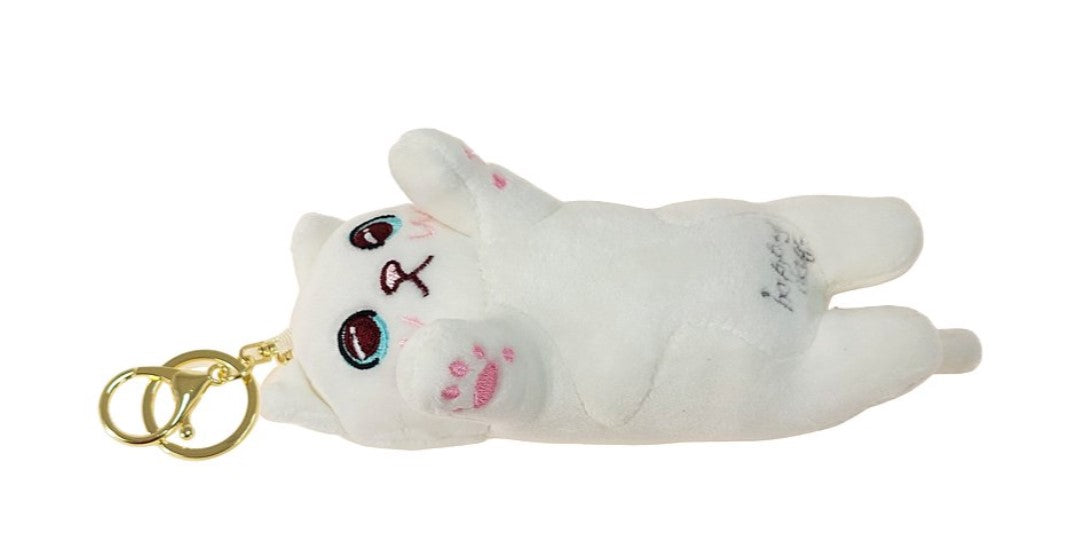 brelok piesek lub kotek pluszowy, dł. z ogonem 18cm, szer.8cm