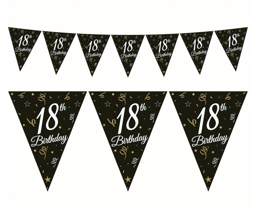 girlanda papierowa Beauty&Charm z flagami "18", 28x270 cm GP-GF18