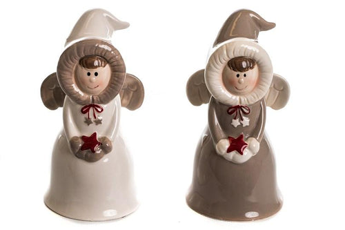 anioł 6szt  ceramiczny 13cm POR09543