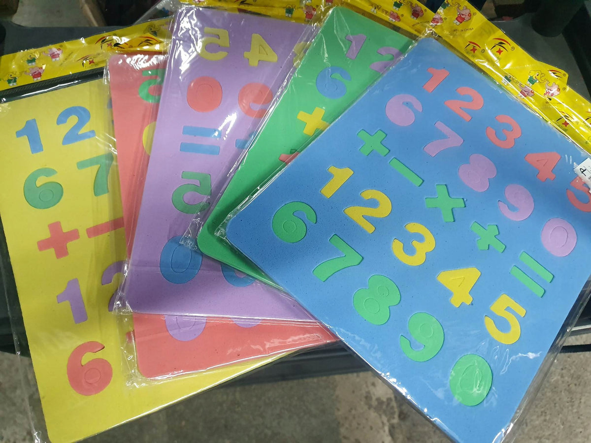 puzzle piankowe LITERKI / CYFERKI