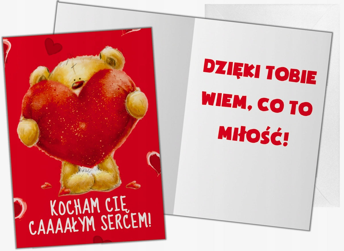 karnet miś serce MR-207