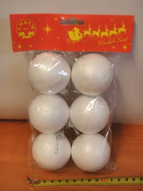 bombki styropianowe 6cm  6szt. |  XE9813