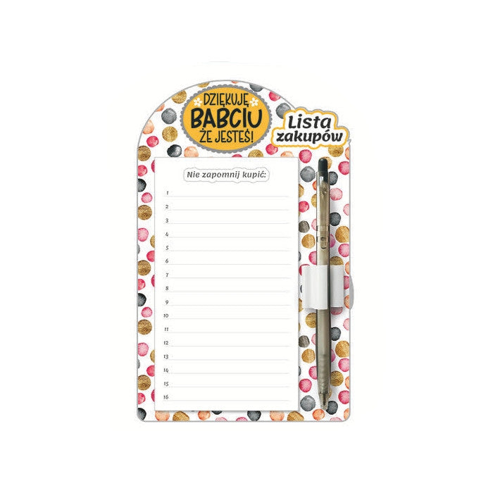 notes lista zakupów Dziękuję Babciu że jesteś! | 3331-B4