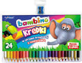 kredki + temperówka 24szt w folii BAMBINO