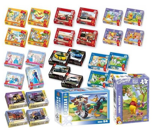 puzzle mini mix wzorów trefl 9 x 7 x 3cm T-1500