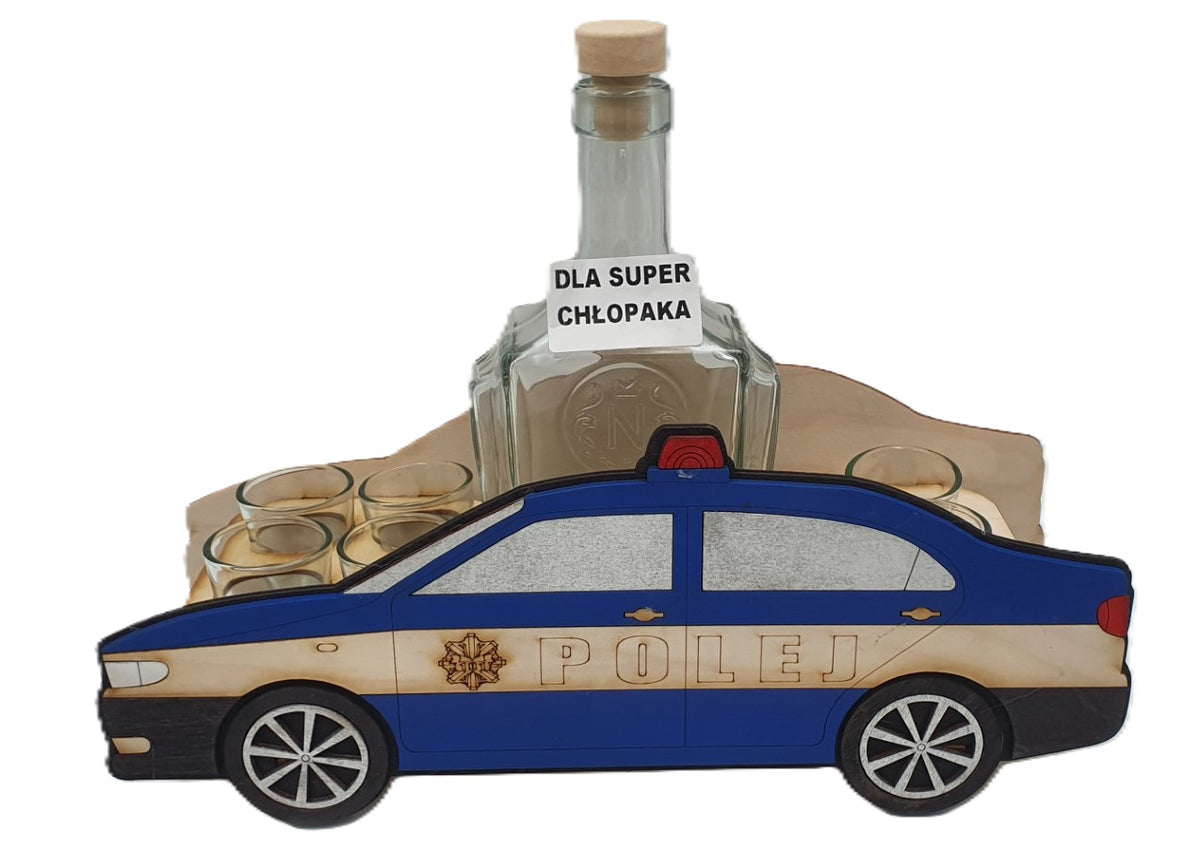 karafka POLICJA + 6 kieliszków Dla Super Chłopaka