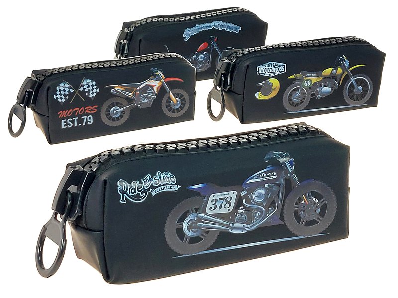 piórnik z motocyklem motorem 18,5 x 8 x 6,5cm