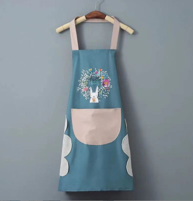 Fartuch kuchenny PCV wodoodporny KRÓLIK 70x70 cm NIEBIESKI    YWN-104