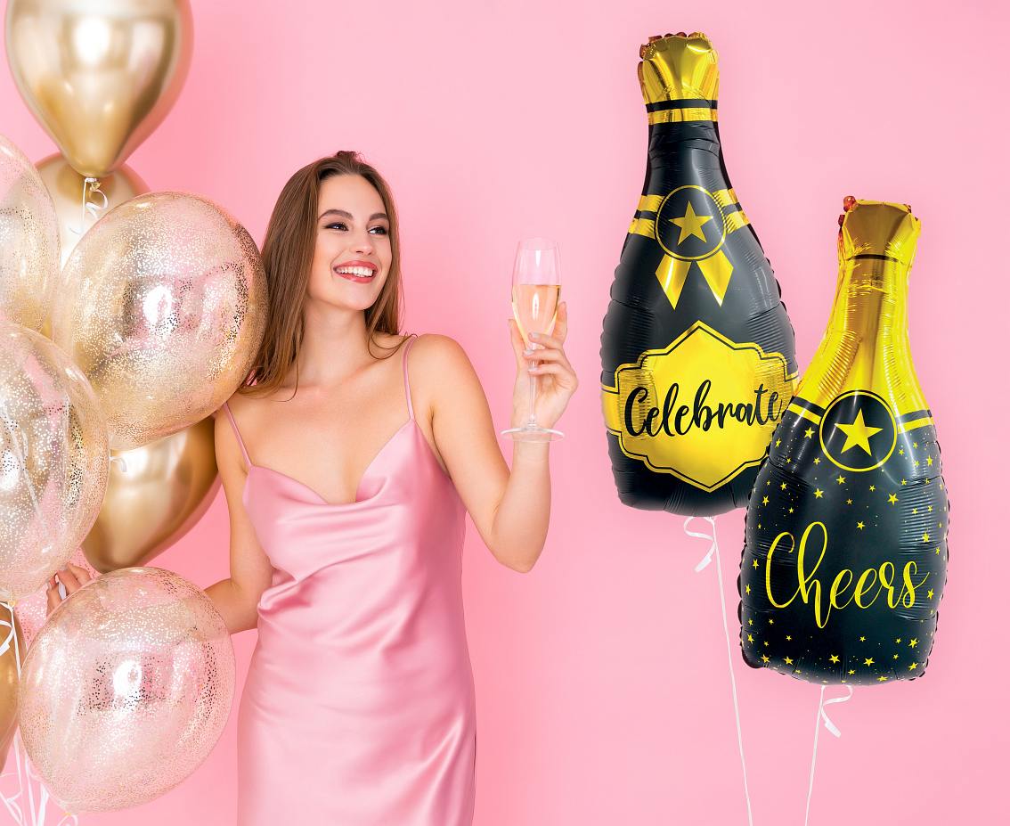 balon foliowy B&C Szampan - Celebrate, 35x76 cm PF-BFCE