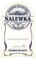 naklejki na NALEWKI DOMOWA RECEPTURA PREMIUM 10szt.  55mm x 92mm