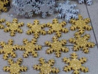 śnieżynki styropianowe brokat ZŁOTO/SREBRO 20szt.