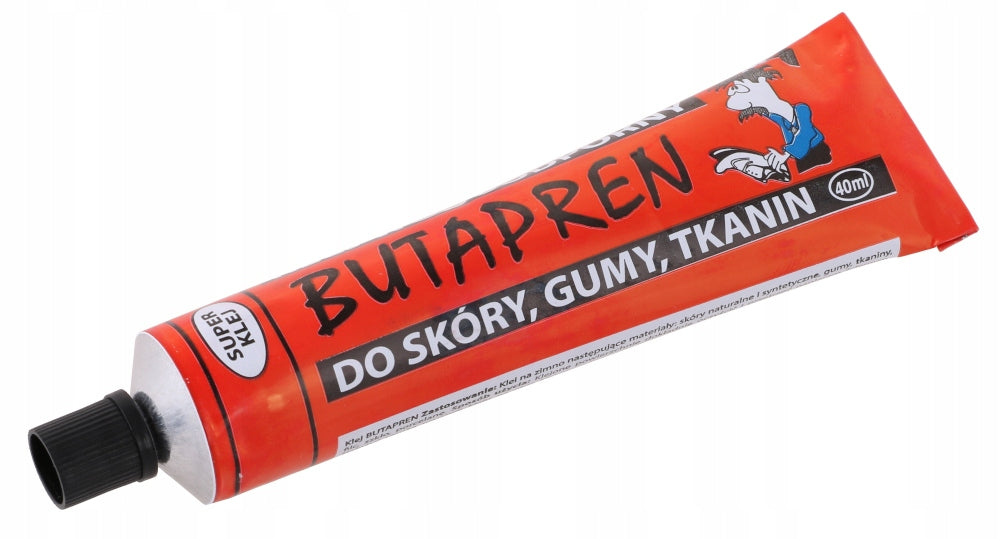 klej budapren 40ml do butów gumy skóry filcu GLOBUS