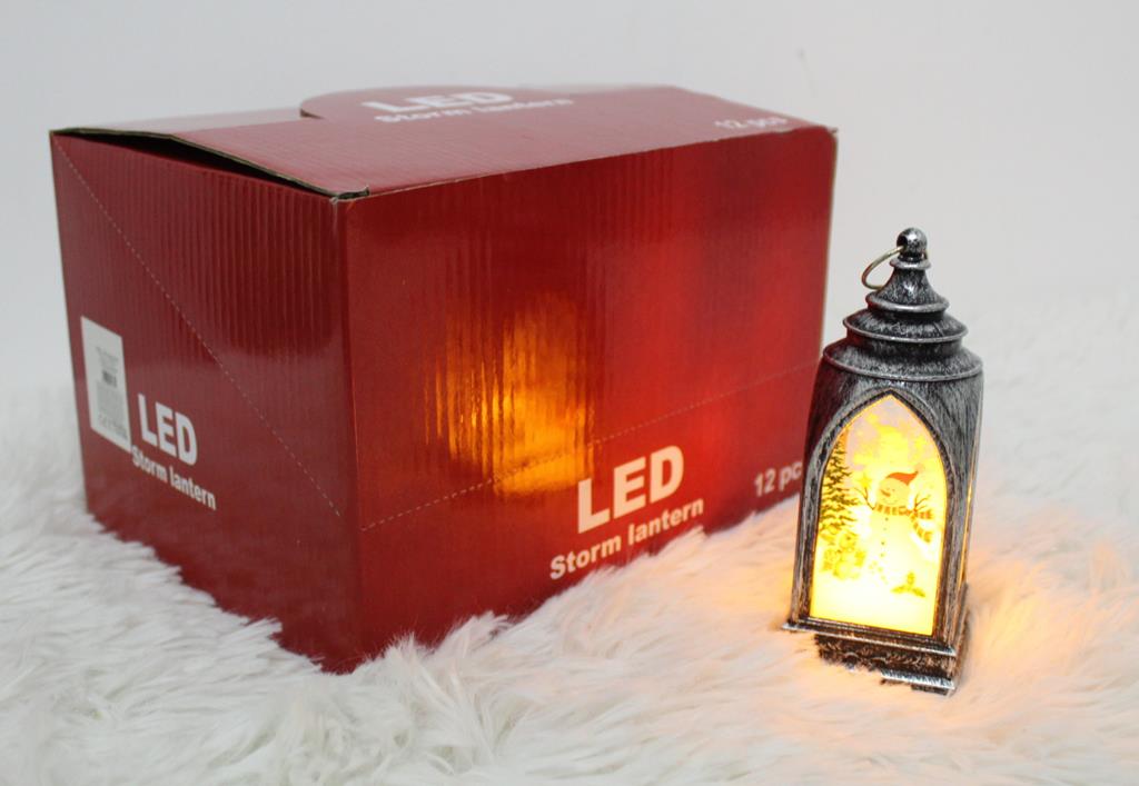 lampion latarenka świąteczna led 13 x 5,5 x 5,5 cm stare srebro miedziana SMU-134