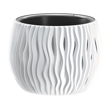 doniczka z wkładem BOWL SANDY  18x14cm - biały