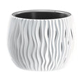doniczka z wkładem BOWL SANDY  18x14cm - biały