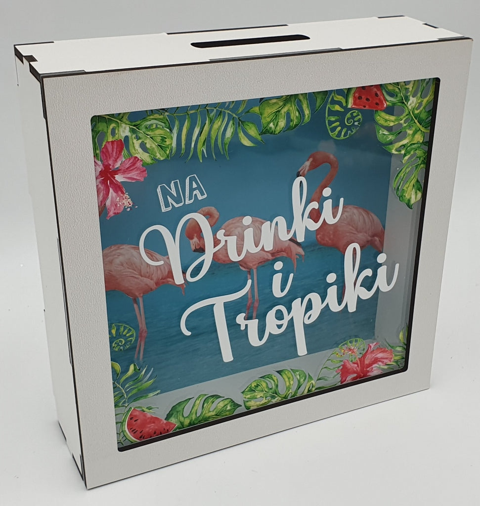 skarbonka 18x18x5cm NA DRINKI I TROPIKI