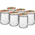 słoik twist off 500 ml z kolorową zakrętką fi82 / 6 - 6szt. 132503
