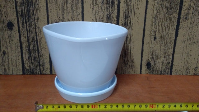doniczka + podstawka  biała MARCEL 13cm