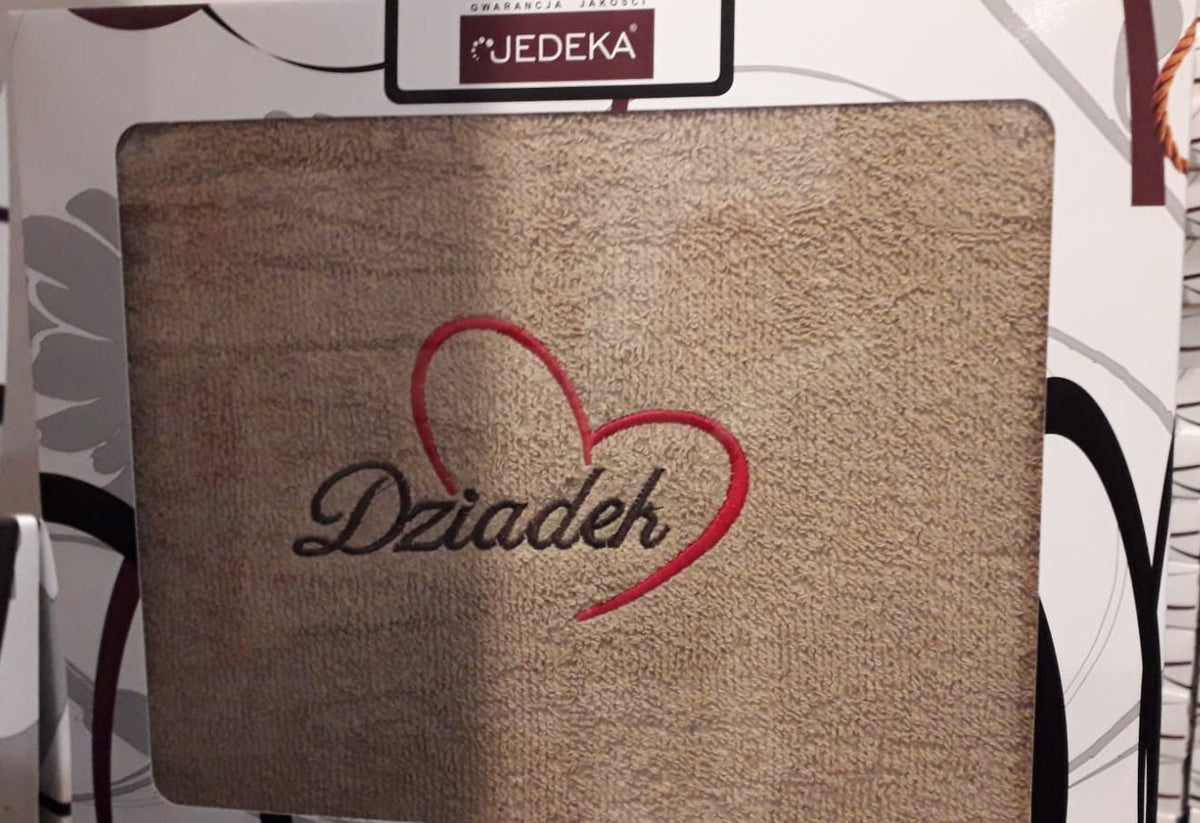 ręcznik frotte 50 x 100 cm Dziadek w ozdobnym kartoniku