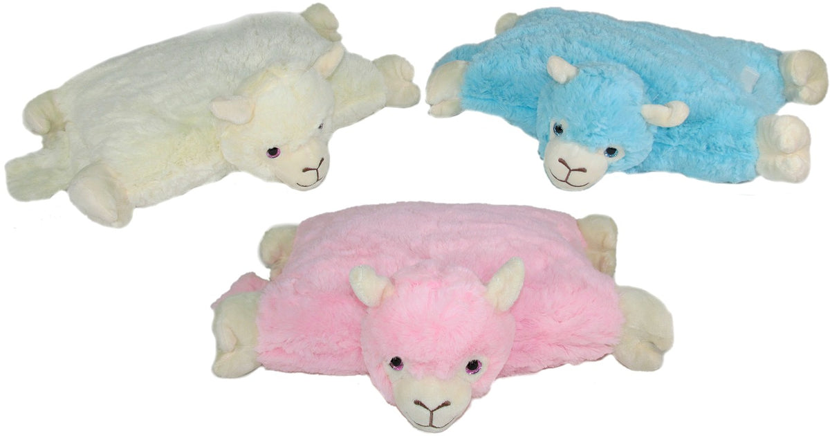maskotka poduszka składana alpaka lama 3 kolory - 27cm P3239
