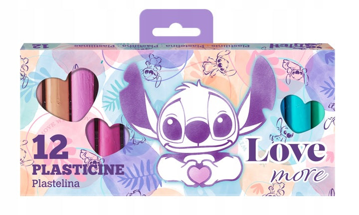 plastelina szkolna pastelowa 12 kolorów LILO I STITCH 1989 5374