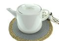 dzbanek, dzbanuszek ceramiczny z przykryciem 15 cm 1500 ml biała porcelana CN-20265