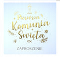 zaproszenia 10szt KOMUNIA ŚWIĘTA 12x12cm NR011