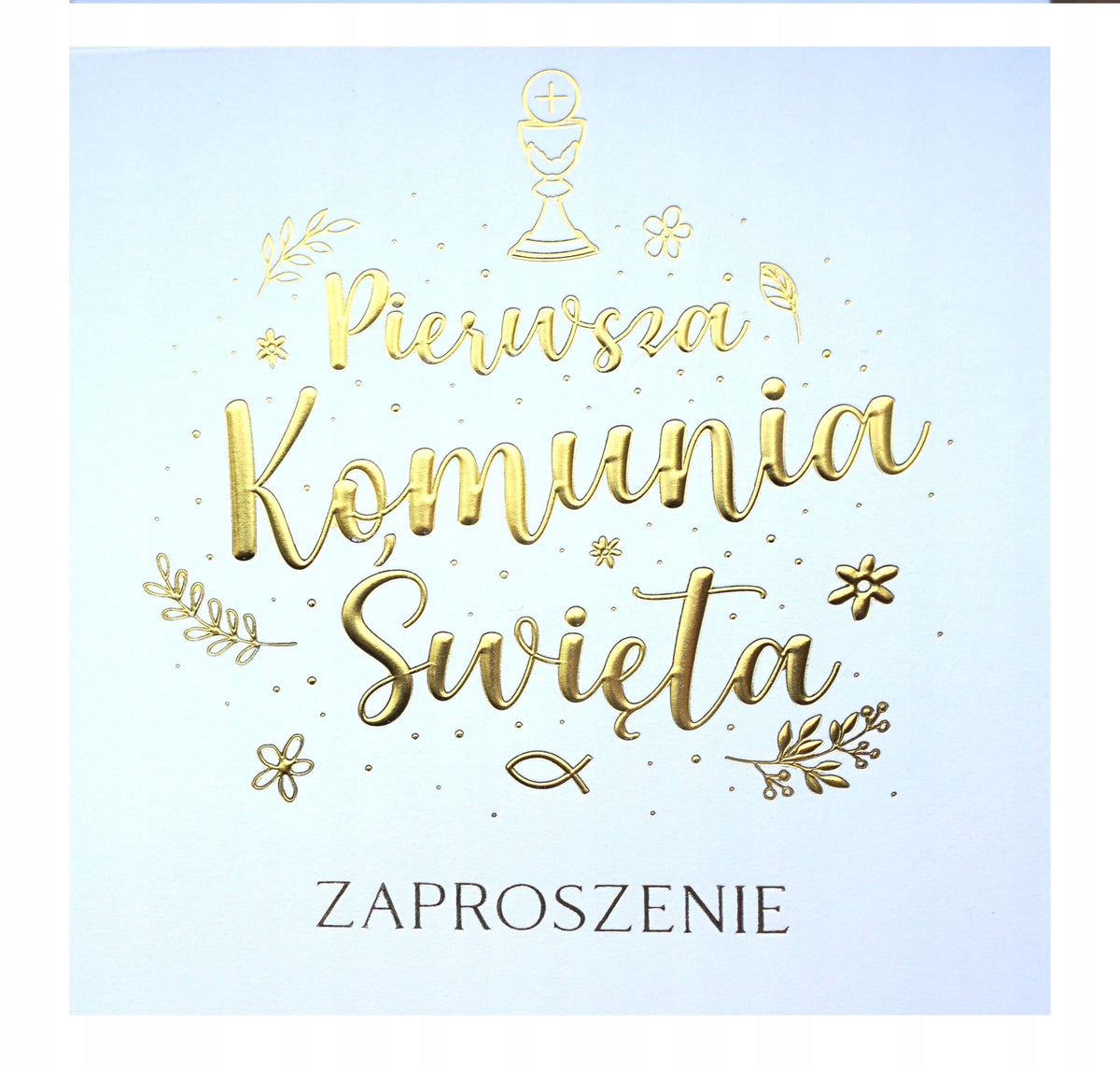zaproszenia 10szt KOMUNIA ŚWIĘTA 12x12cm NR011