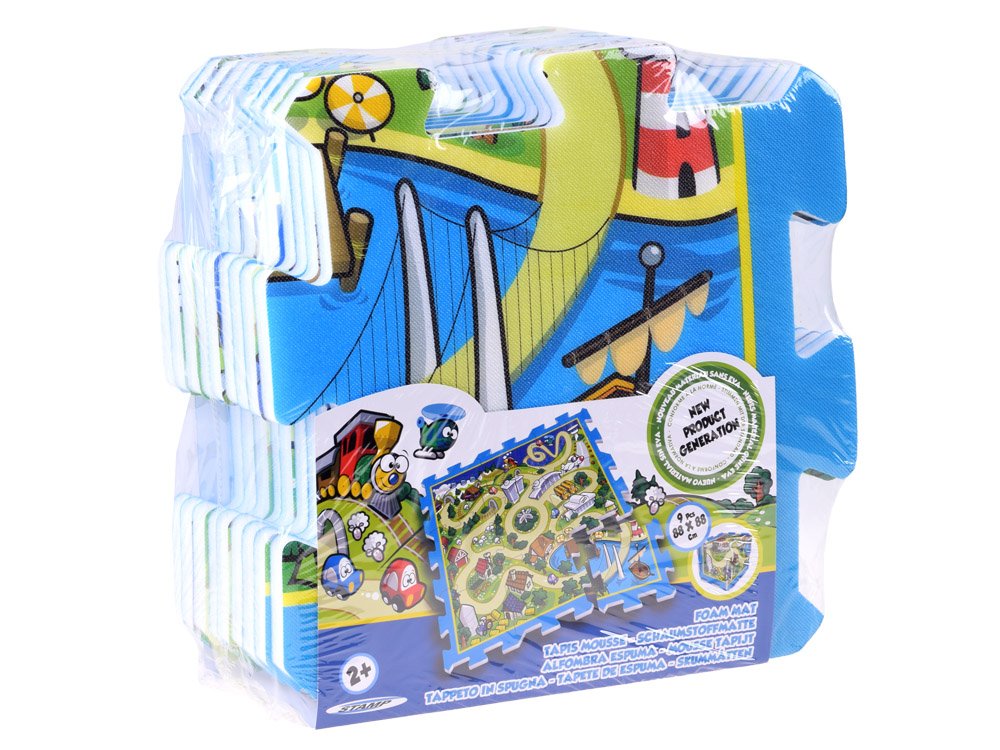 puzzle piankowe mata uliczka wyścigi 9el. | ZA3150