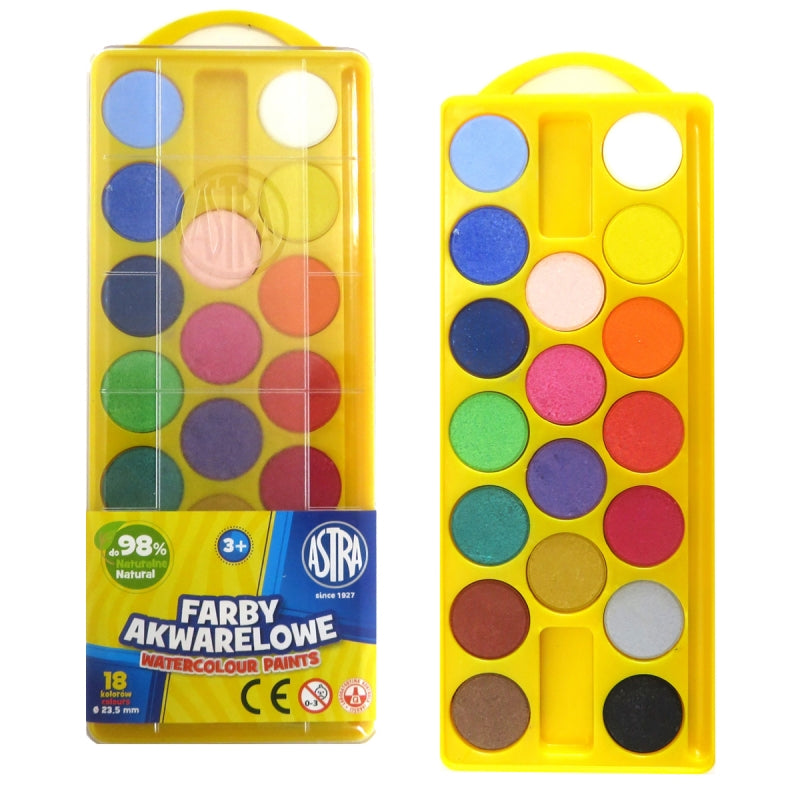 farbki akwarelowe 18szt. ASTRA | 0236