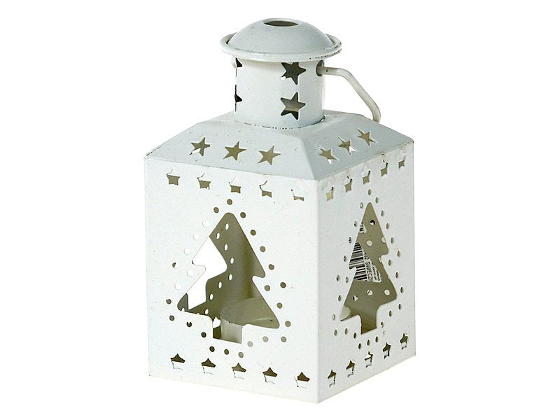 lampion na tealight z motywem świątecznym 12 x 6 x 6cm metalowy