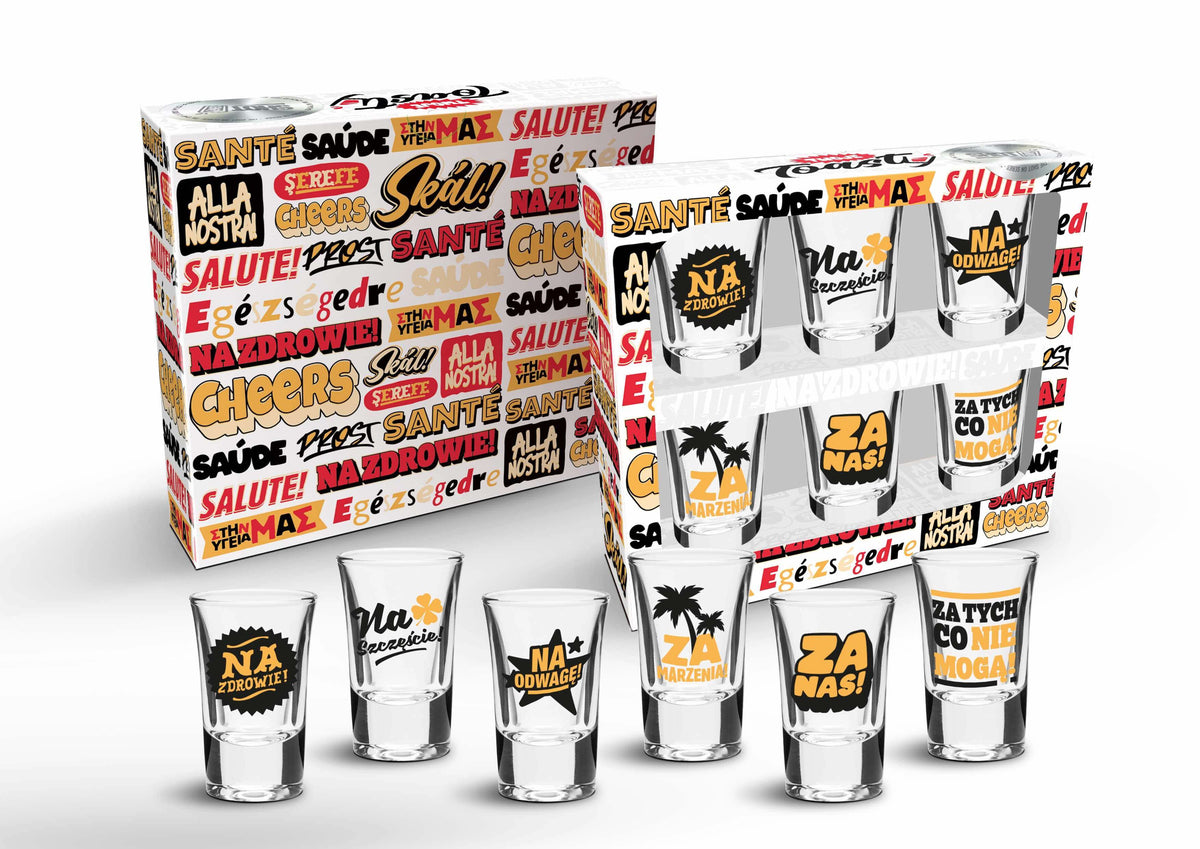 kieliszki 6szt. TOASTY 35ml. SHOT ON