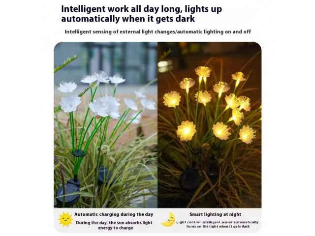 lampa solarna 2szt. ogrodowa kwiatki led 76cm SOL47211