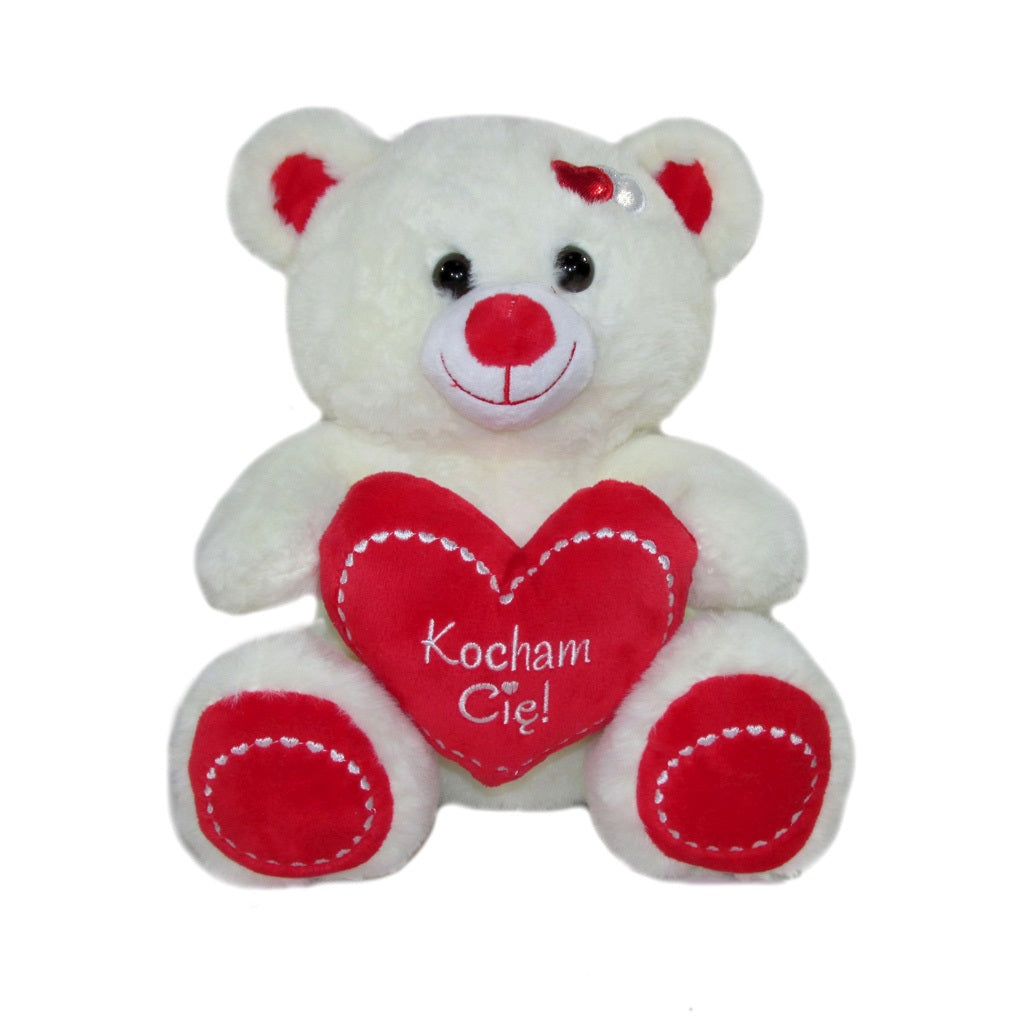 miś pluszowy z sercem 30cm KOCHAM CIĘ M3751