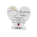 serce stojące do wypisania 12cm  ROCZNICA ŚLUBU
